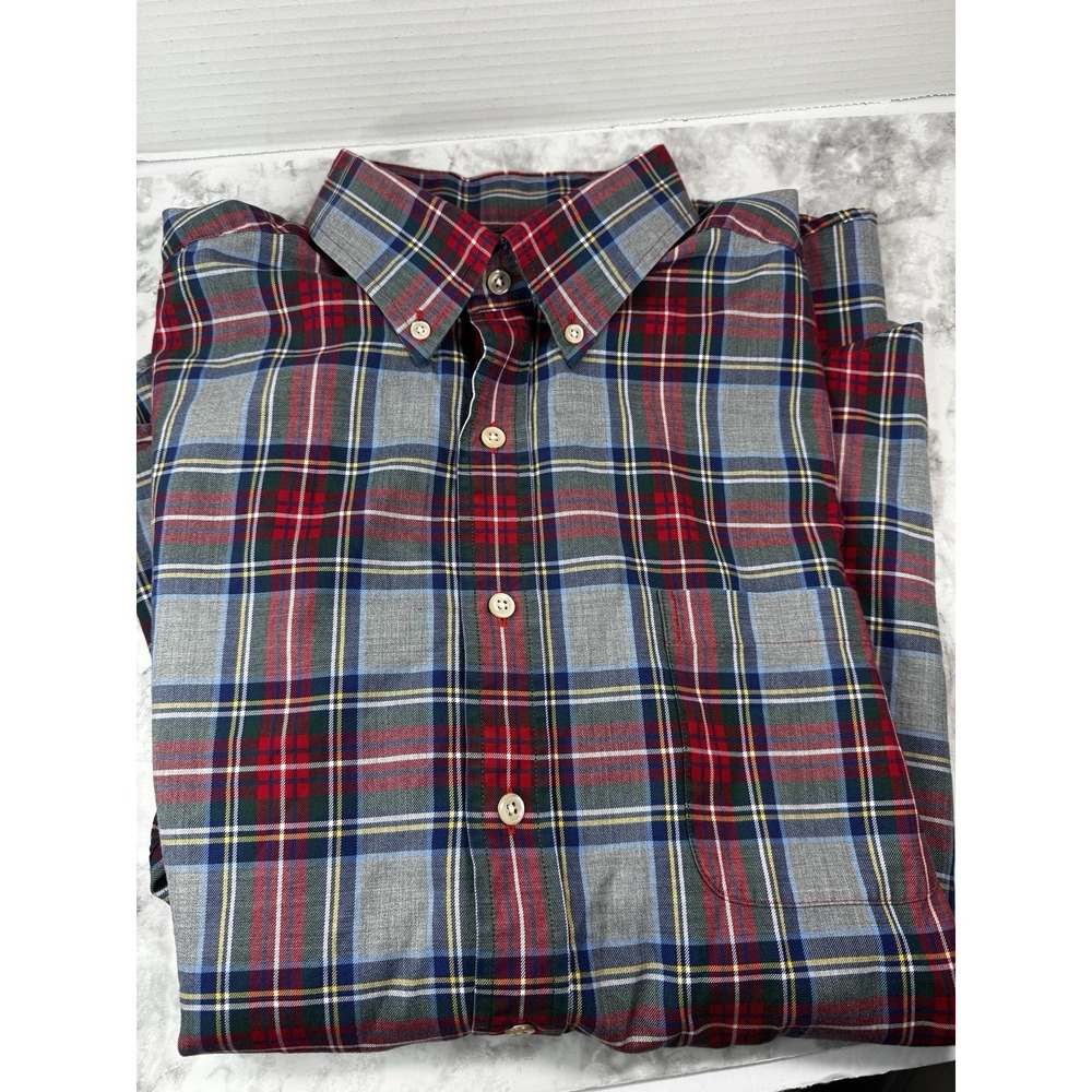 Vineyard Vines Slim Fit Murray Shirt Red Plaid Button Down Shirt Men's XL Preppy